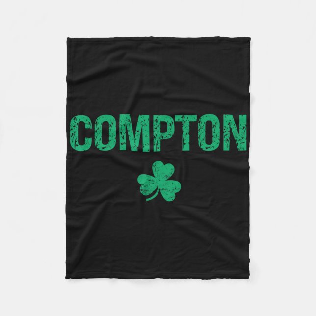 Compton Irish Shamrock St Patrick's Day  Fleecedecke (Vorderseite)