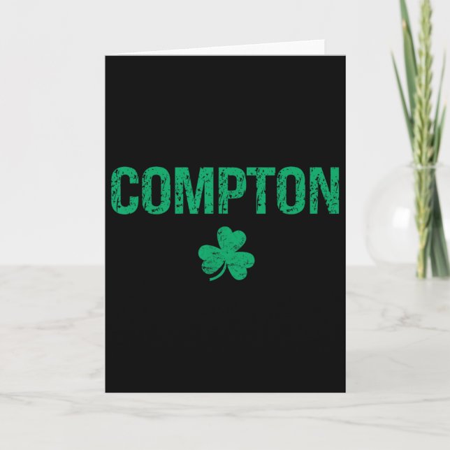 Compton Irish Shamrock St Patrick's Day  Karte (Vorderseite)