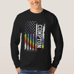 Compton United Staaten Distressed Rainbow mit US-F T-Shirt