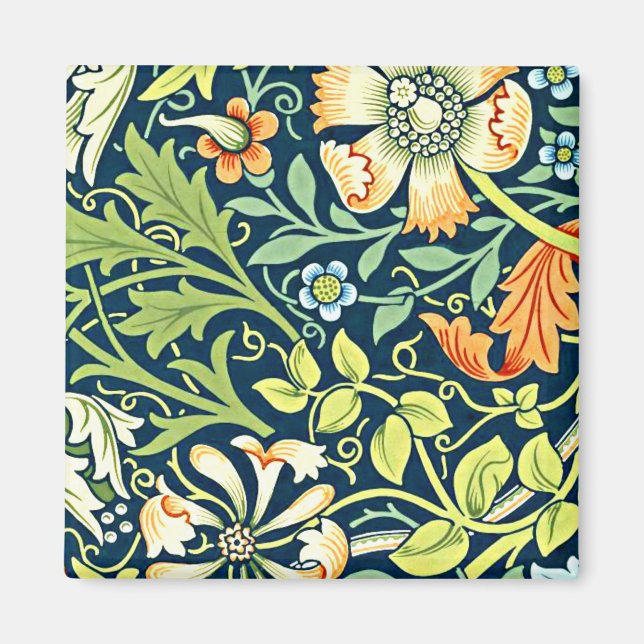 Compton, vintage William Morris motif, Magnet (Devant)