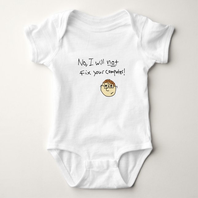Computer-Aussenseiter Baby Strampler (Vorderseite)