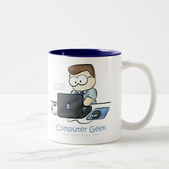 Computer-Aussenseiter-Kaffeetasse Zweifarbige Tasse (Rechts)