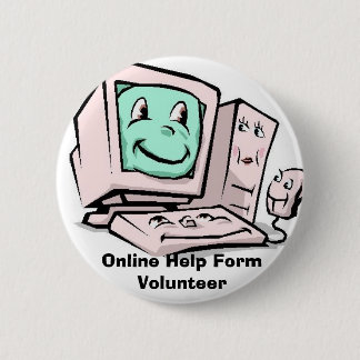 Computer-Cartoon, on-line-Hilfsform-Freiwilliger Button