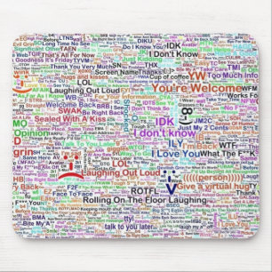 Computer Chat Word Art Mousepad