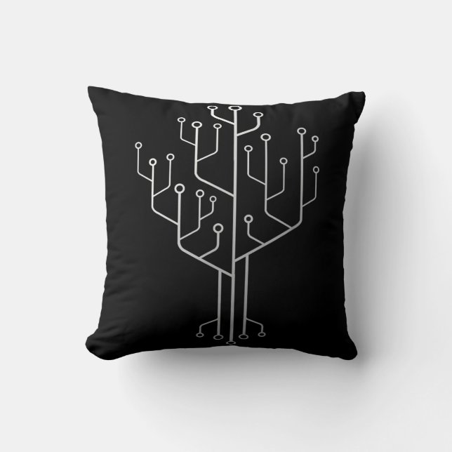 Computer-Chip-Tree-Programmierer-Tschernoteningeni Kissen (Vorderseite)