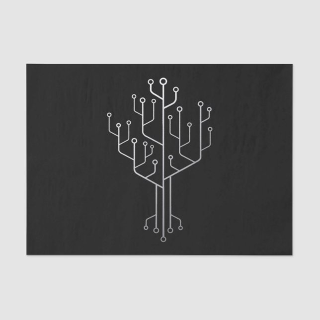 Computer-Chip-Tree-Programmierer-Tschernoteningeni Seidenpapier (Vorderseite)