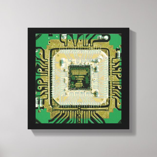 Computer Chip Wall Art Leinwanddruck (Vorderseite)