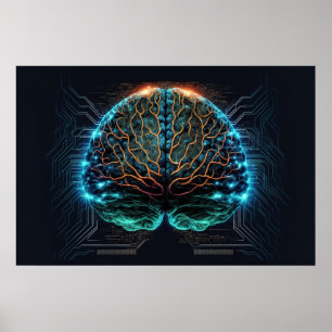 Computer Cyber Brain Poster