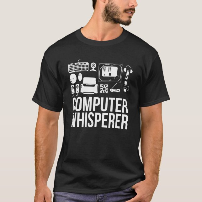 Computer Flüsterer It Tech Support Nerds Geek Comp T-Shirt (Vorderseite)