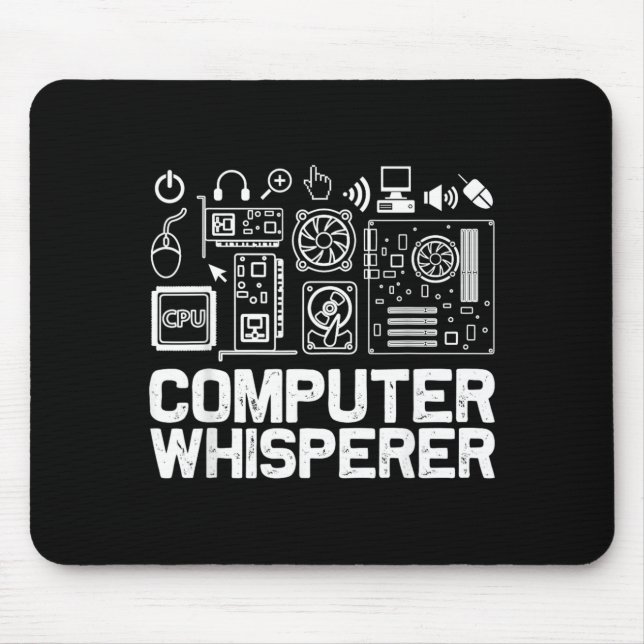 Computer-Flüsterer-Shirt Tech-Support-Nerds Geek Mousepad (Vorne)