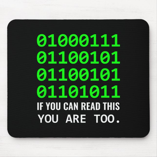 Computer-Freak Binärcode Software-Entwickler  Mousepad (Vorne)