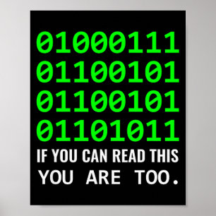 Computer-Freak Binärcode Software-Entwickler Poster