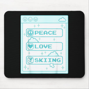 Computer-Freak Frieden Liebe Skifahren Liebhaber S Mousepad