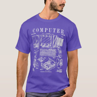 Computer Gamer Geek Vintages IT PC Hardware Patent T-Shirt