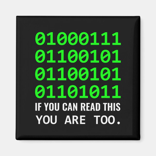 Computer-Geek Binärcode Software-Entwickler  Magnet (Vorne)