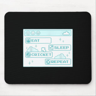 Computer-Geek Essen Schlaf Cricket Wiederholen Jun Mousepad