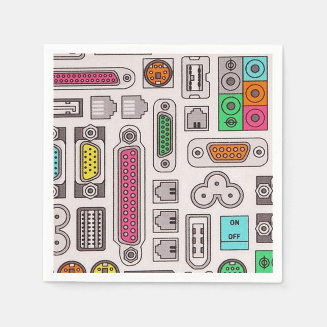Computer Geek Input Muster Napkins Serviette (Vorderseite)
