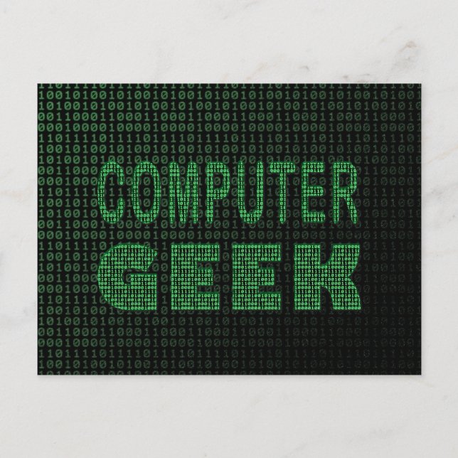 Computer Geek Postkarte (Vorderseite)