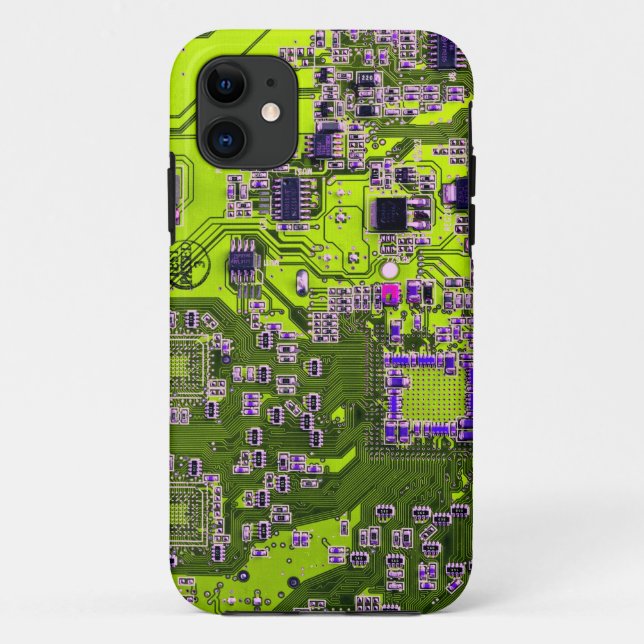 Computer-Geek-Schalttafel - nebelgelb Case-Mate iPhone Hülle (Rückseite)