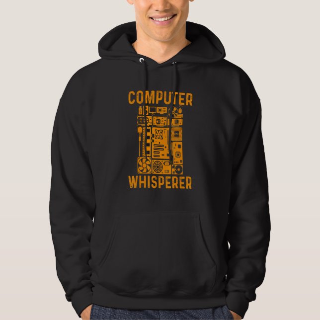 Computer Geek Tech Nerd Männer Coole Unterstützung Hoodie (Vorderseite)