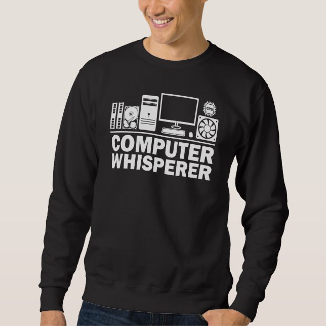 Computer Geek Tech Nerd Männer Frauen Coole Unters Sweatshirt (Vorderseite)