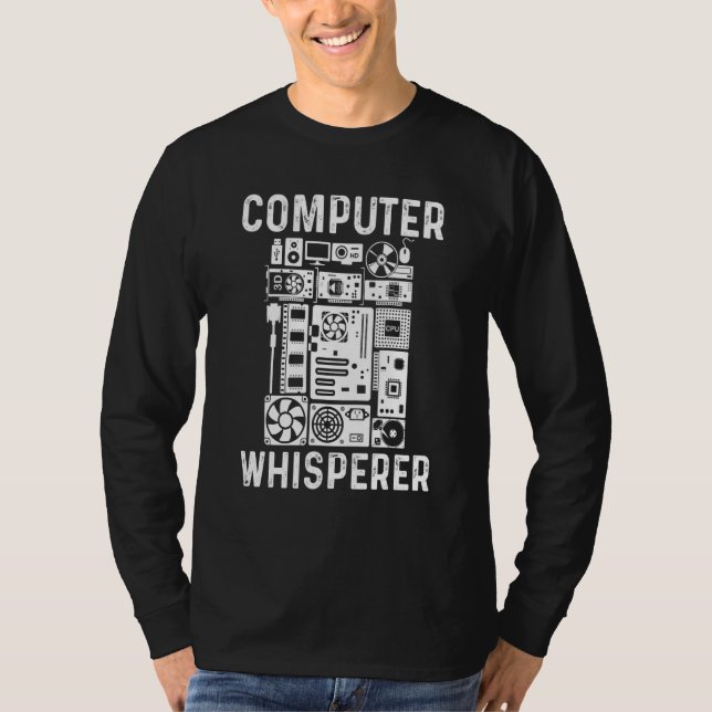 Computer Geek Tech Nerd Männer Frauen Coole Unters T-Shirt (Vorderseite)