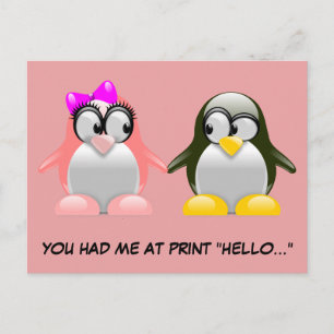 Computer Geek Valentine: Liebe der Programmierspra Feiertagspostkarte