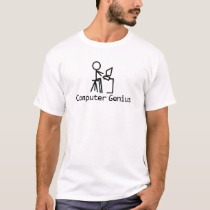 Computer-Genie-Strichmännchen-Shirt T-Shirt