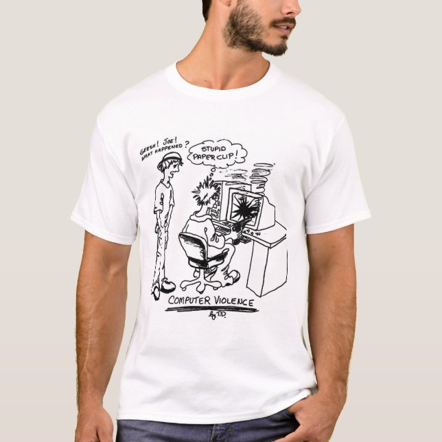 Computer-Gewalt T-Shirt (Vorderseite)