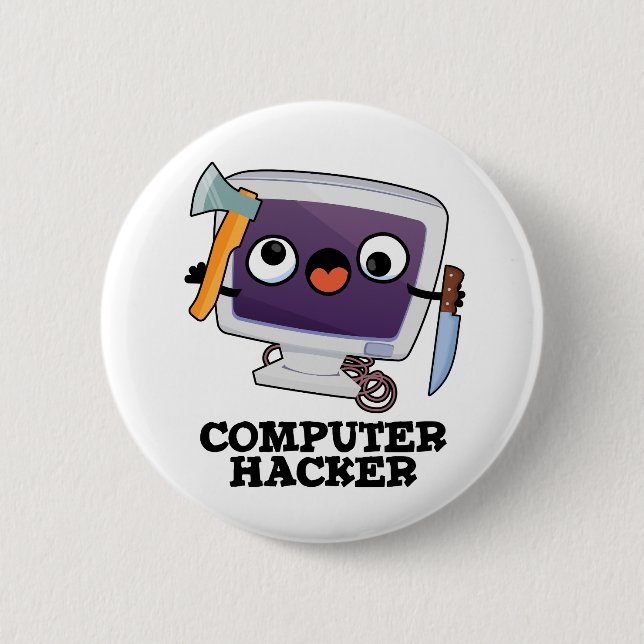 Computer Hacker Funny Technical Pub Button (Vorderseite)