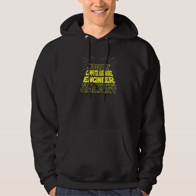 Computer Hardware Engineer Cool Galaxy Job Hoodie (Vorderseite)