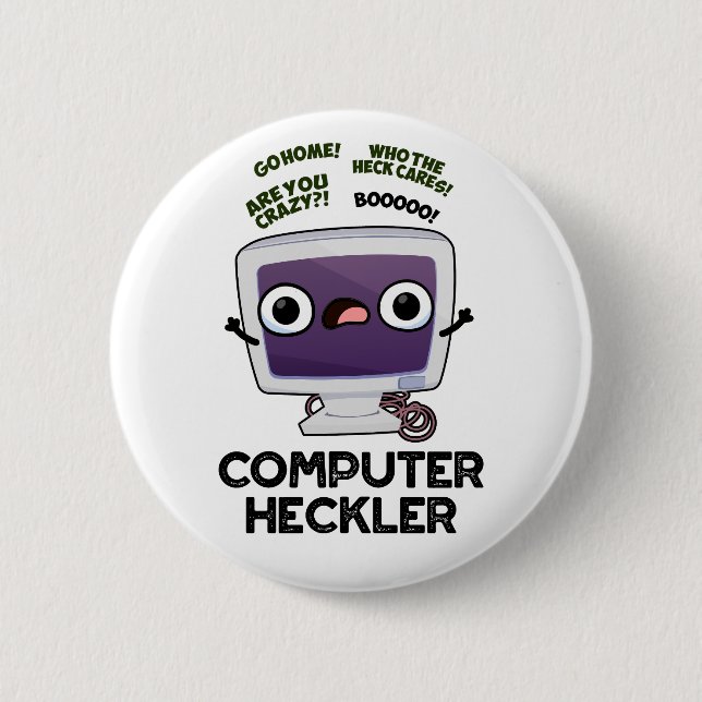 Computer Heckler Funny Hacker Pub Button (Vorderseite)