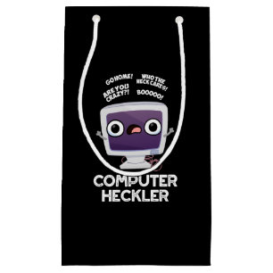 Computer Heckler Funny Hacker Pun Dark BG Kleine Geschenktüte