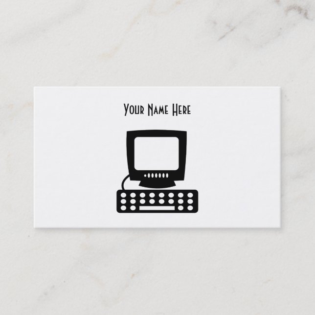 Computer, Ihr Name hier Visitenkarte (Vorderseite)