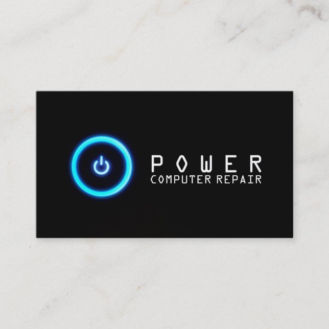 Computer, Laptop, PC-Reparaturkarte Visitenkarte (Vorderseite)