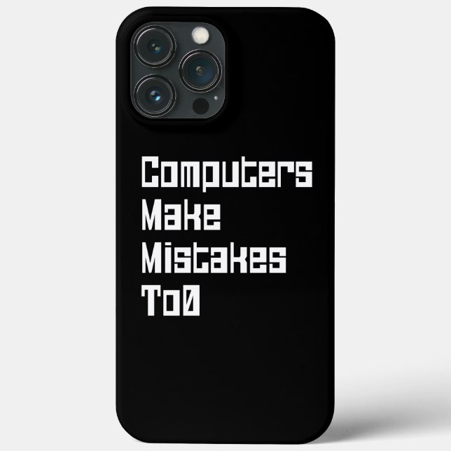 Computer machen Fehler zu 0 Case-Mate iPhone Case (Rückseite)