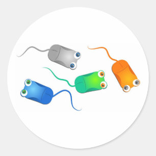 Computer-Mäuse Runder Aufkleber