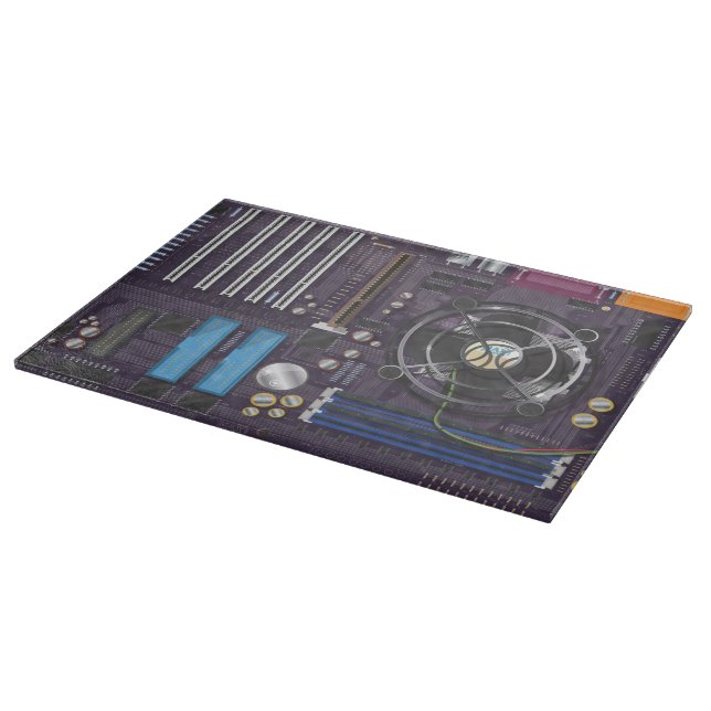Computer-Motherboard Schneidebrett (Ecke)