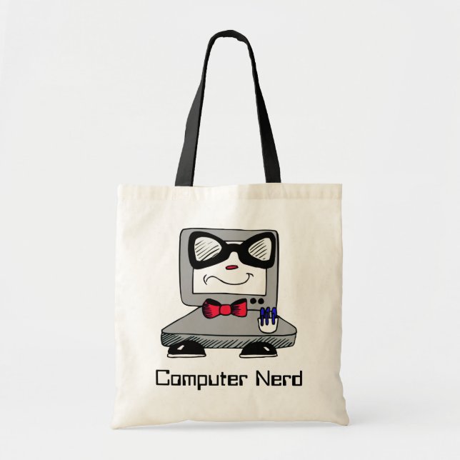 Computer Nerd Geek Tote Bag Tragetasche (Vorne)