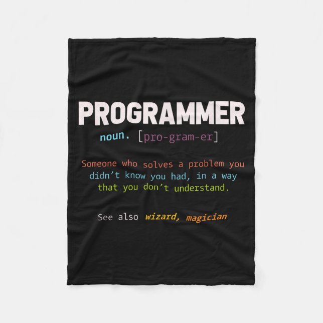 Computer Nerd Geschenk Lustiger Programmierer  Fleecedecke (Vorderseite)