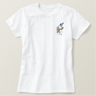 Computer Nerd I Surf Stickerei Besticktes T-Shirt