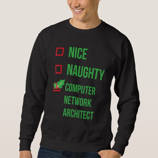 Computer Network Architect Funny Pajama Weihnachte Sweatshirt (Vorderseite)