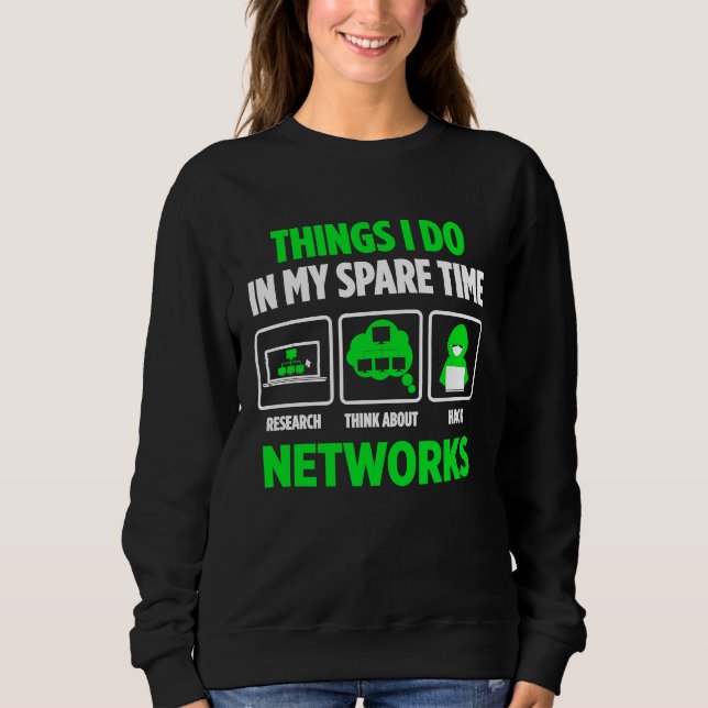 Computer Network Programming and  Hacker Sweatshirt (Vorderseite)