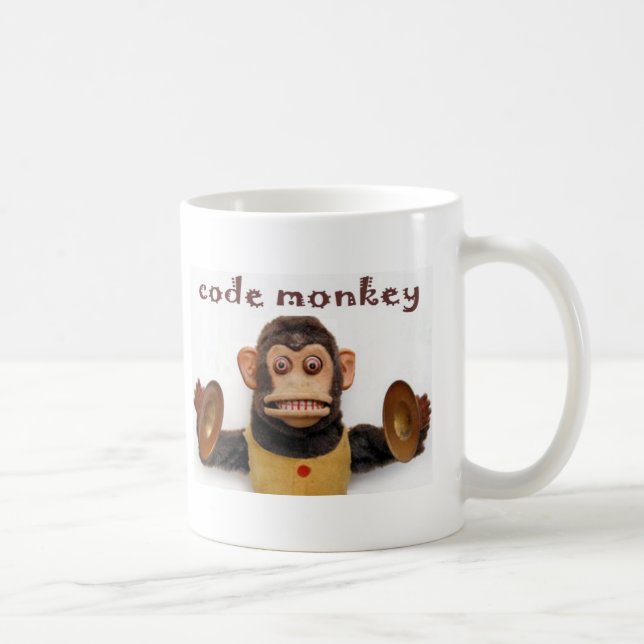 Computer Prorgrammer Code-Affe-Kaffeetasse-Tasse Kaffeetasse (Rechts)
