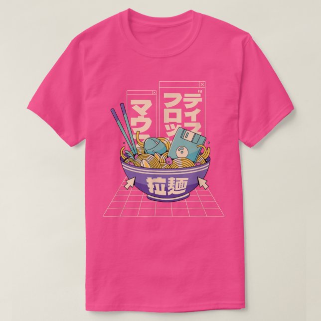 Computer Ramen Anime Noodles Kawaii Japan T-Shirt (Design vorne)