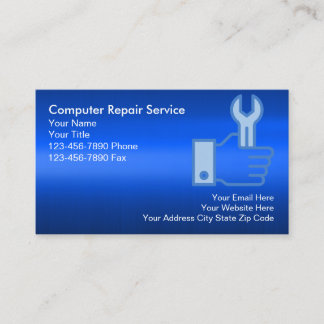 Computer reparieren Service Beruflich Business Visitenkarte