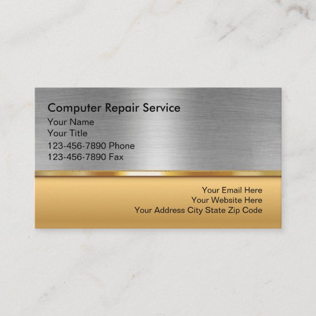 Computer reparieren Service-Visitenkarte Visitenkarte (Vorderseite)