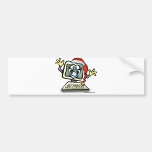 Computer Santa Santa Santa Santa Santa Autoaufkleber