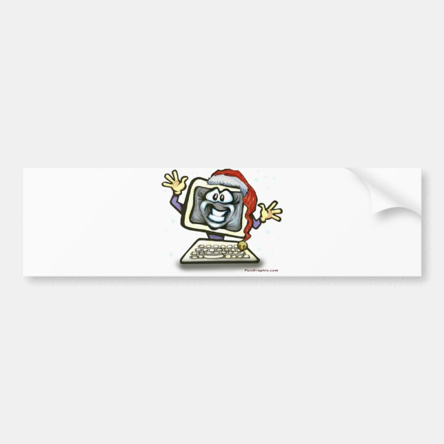 Computer Santa Santa Santa Santa Santa Autoaufkleber (Vorne)