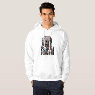 Computer-Schädelkopf, Mens White Hoodie